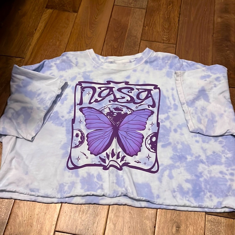 Purple Cropped NASA Tshirt